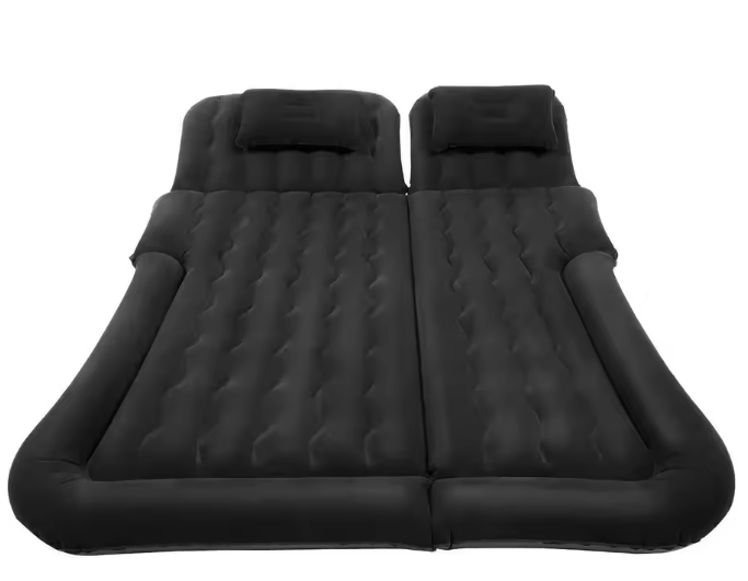 Universeel Opblaasbaar Auto Luchtbed 174 × 126 cm – Opvouwbare Matras met Pomp en Kussens