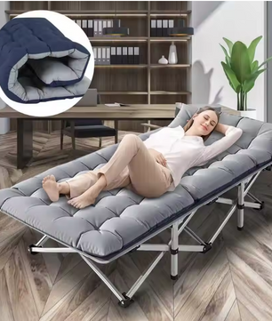 Opvouwbaar Campingbed voor Volwassenen – Draagbaar Heavy Duty Kampeerbed 200 kg