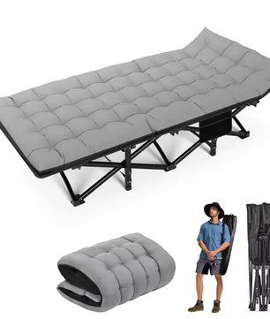 Opvouwbaar Campingbed voor Volwassenen – Draagbaar Heavy Duty Kampeerbed 200 kg