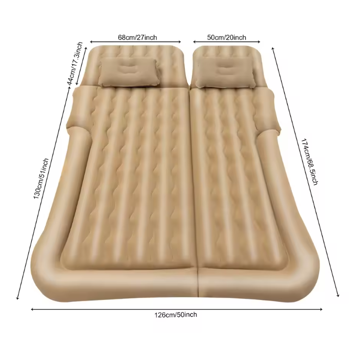 SUV Luchtmatras met Pomp – Opblaasbaar Auto Matras voor Kofferbak en Achterbank