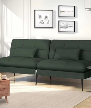 3-zits Slaapbank met Verstelbare Rugleuning – Uitklapbare Futon Gastenbank