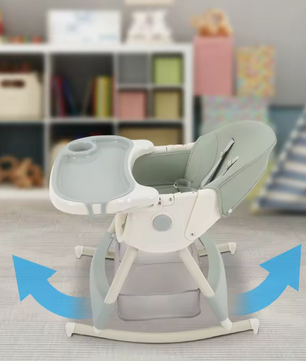 3-in-1 Kinderstoel met Tafel, Wielen en Verwijderbaar Dienblad – Opvouwbaar en Comfortabel