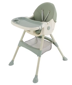 3-in-1 Kinderstoel met Tafel, Wielen en Verwijderbaar Dienblad – Opvouwbaar en Comfortabel