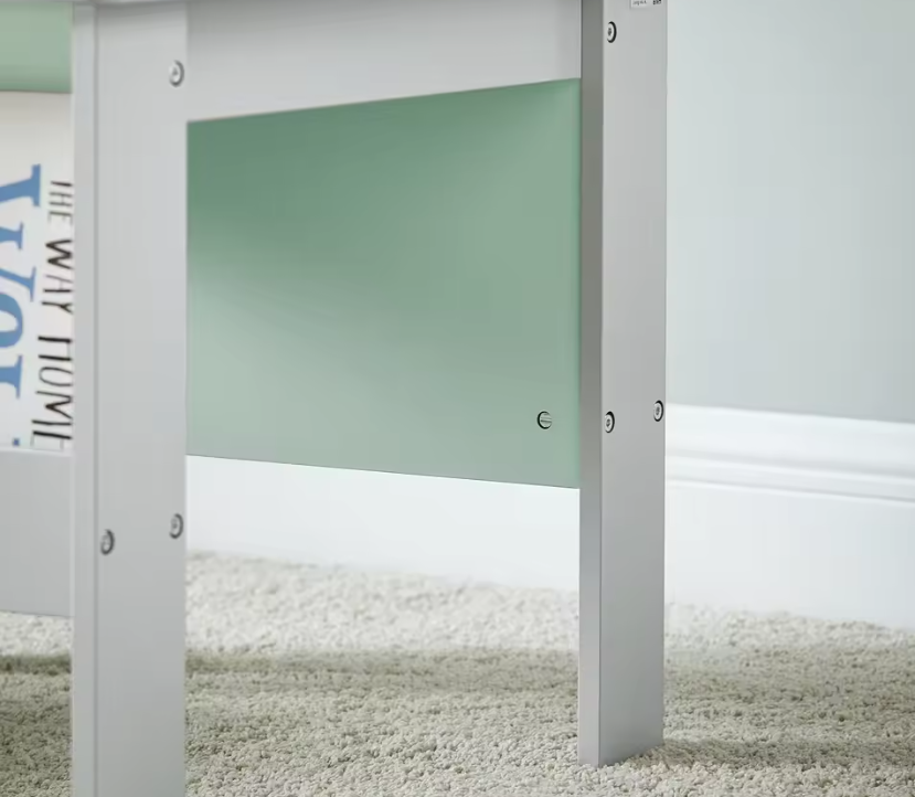 Kindertafel met Stoelen en Opbergplank – Kinderzitgroep voor Spelen en Leren, Lichtgrijs