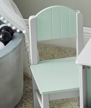 Kindertafel met Stoelen en Opbergplank – Kinderzitgroep voor Spelen en Leren, Lichtgrijs