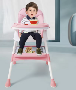 Kinderstoel met 5-punts veiligheidsharnas – Verstelbaar, Opvouwbaar en Lichtgewicht