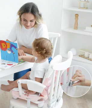 Opvouwbare Draagbare Kinderstoel – Lichtgewicht Stoelverhoger voor Baby en Peuter