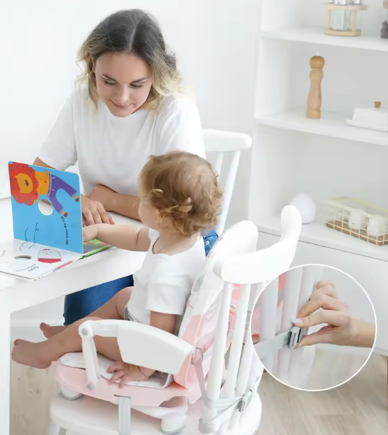 Opvouwbare Draagbare Kinderstoel – Lichtgewicht Stoelverhoger voor Baby en Peuter