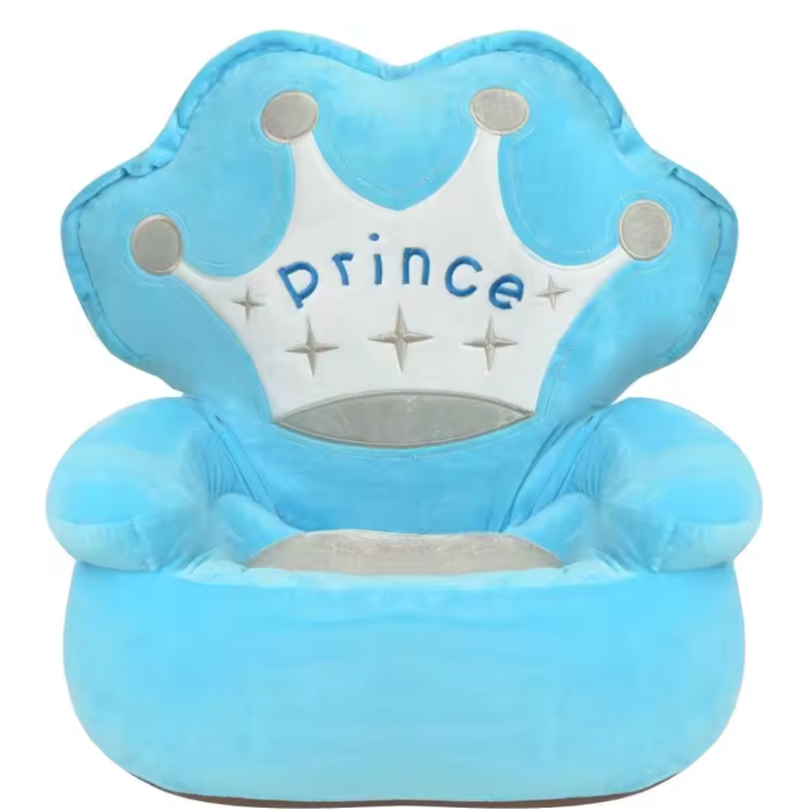Blauwe Pluche Kinderfauteuil – Zachte Kinderzit voor Speel- en Kinderkamer