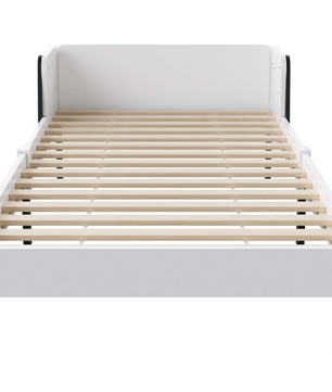 Gestoffeerd Kinderbed met Puppy Hoofdbord – 90 × 200 cm, Comfortabel en Veilig Jeugdbed