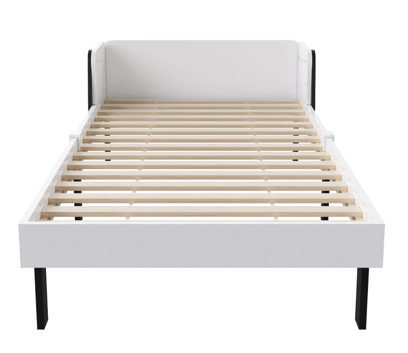 Gestoffeerd Kinderbed met Puppy Hoofdbord – 90 × 200 cm, Comfortabel en Veilig Jeugdbed