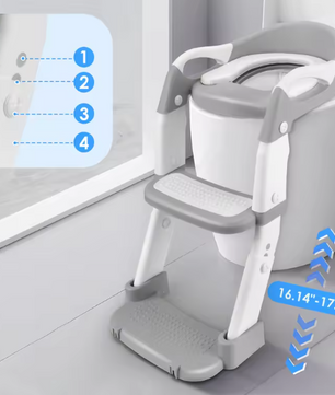 3-in-1 Kindertoiletbril met Trap – Veilig en Comfortabel voor Toilettraining