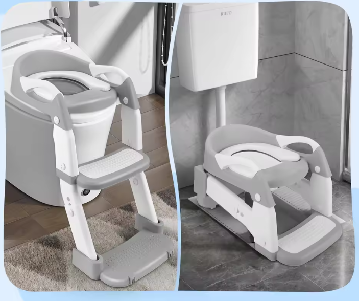 3-in-1 Kindertoiletbril met Trap – Veilig en Comfortabel voor Toilettraining