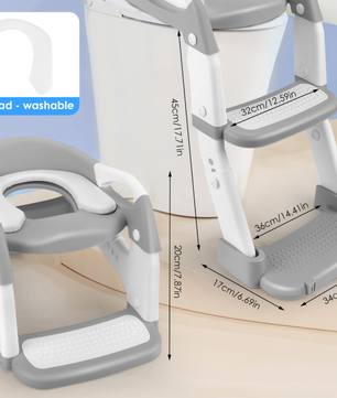 3-in-1 Kindertoiletbril met Trap – Veilig en Comfortabel voor Toilettraining