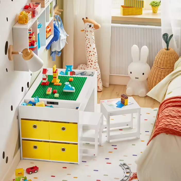 Kindertafel met 2 Stoelen en Opbergruimte – Multifunctionele Kinderzitgroep