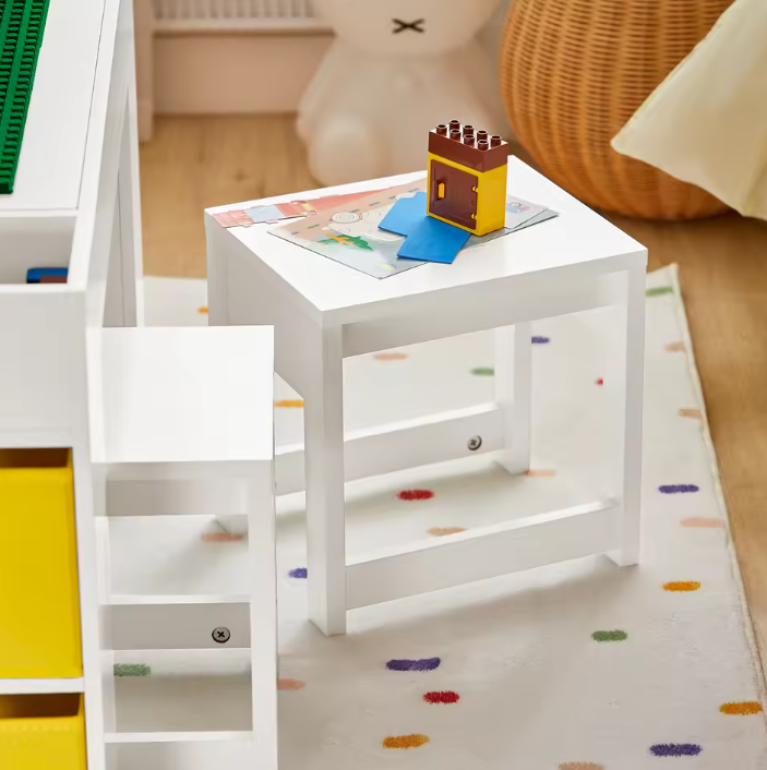 Kindertafel met 2 Stoelen en Opbergruimte – Multifunctionele Kinderzitgroep