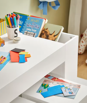 Kindertafel met 2 Stoelen en Opbergruimte – Multifunctionele Kinderzitgroep