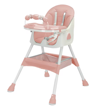 Opvouwbare Baby Eetstoel 6 Maanden+, met Antislip Onderlegger, Speelrek en Afneembaar Eetblad – Veilig, Comfortabel en Ruimtebesparend