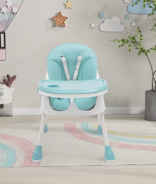 2-in-1 Baby Kinderstoel – Veilig, Verstelbaar met Voetensteun en Eettray