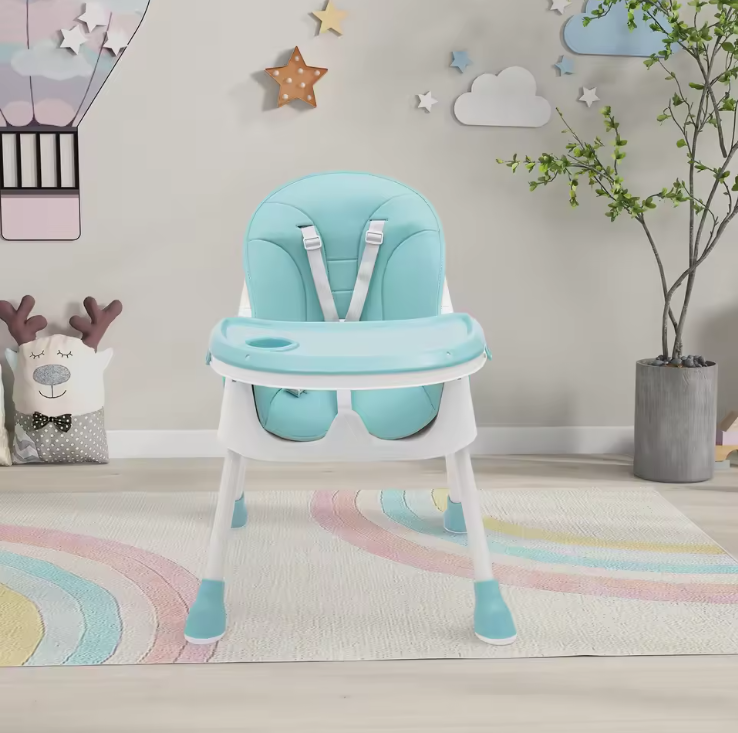2-in-1 Baby Kinderstoel – Veilig, Verstelbaar met Voetensteun en Eettray
