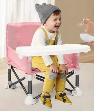 Draagbare Baby Boosterstoel – Opvouwbare Reisstoel met Eettray en Draagtas
