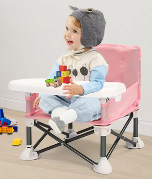 Draagbare Baby Boosterstoel – Opvouwbare Reisstoel met Eettray en Draagtas