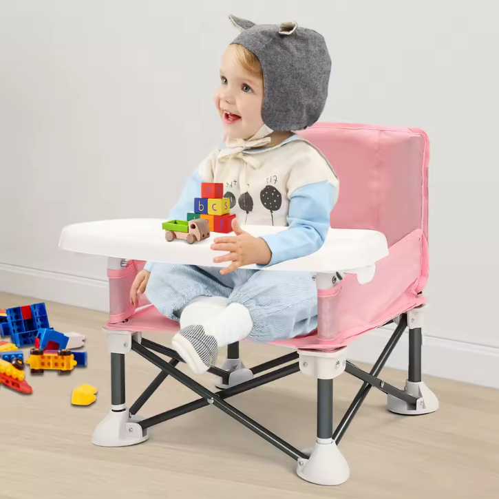 Draagbare Baby Boosterstoel – Opvouwbare Reisstoel met Eettray en Draagtas