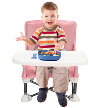 Draagbare Baby Boosterstoel – Opvouwbare Reisstoel met Eettray en Draagtas