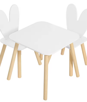 Kindertafel met 2 Stoelen – Activiteitentafel voor Eten, Leren en Tekenen