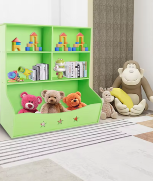 3-Laags Kinderboekenkast met Opbergorganisator – Vloerstaand