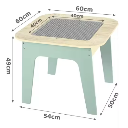 Activiteitentafel met 2 Stoelen en Opbergruimte – 4-in-1 Speel- en Leerset