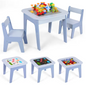 Activiteitentafel met 2 Stoelen en Opbergruimte – 4-in-1 Speel- en Leerset