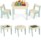 Activiteitentafel met 2 Stoelen en Opbergruimte – 4-in-1 Speel- en Leerset