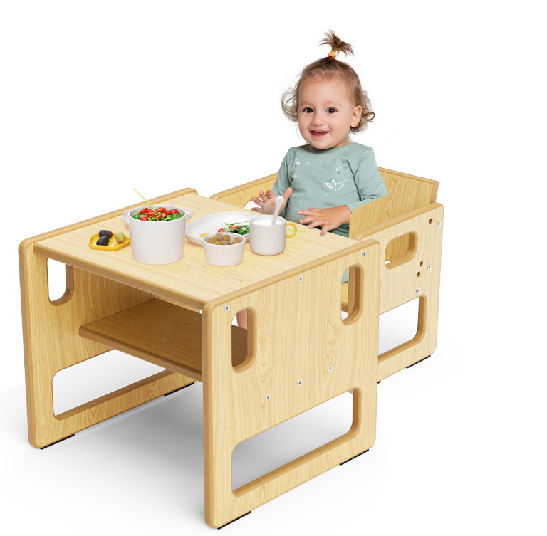 Houten Kinderbureau met Stoel – Studietafel en Speelmeubel voor Kinderen