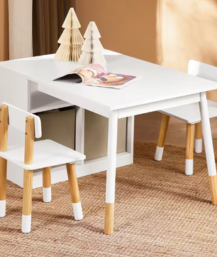 Kindertafel met 2 Stoelen en Opbergruimte – Multifunctionele Activiteitentafel