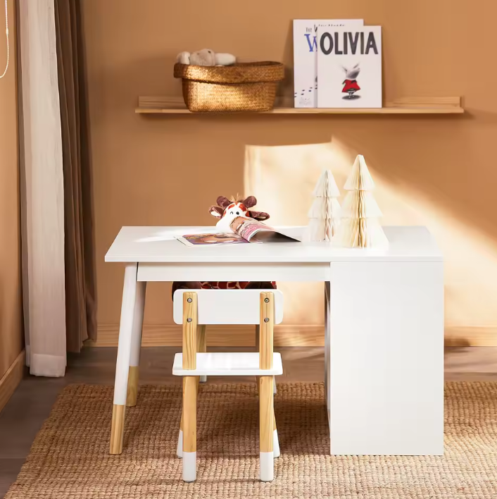 Kindertafel met 2 Stoelen en Opbergruimte – Multifunctionele Activiteitentafel