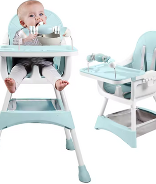Kinderstoel met Afneembaar Eetblad – Draagbare Eet- en Speelstoel