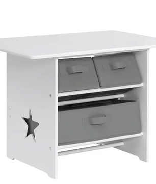 Kindertafel met 2 Stoelen en Opbergruimte – Kindermeubelset voor Leren en Spelen