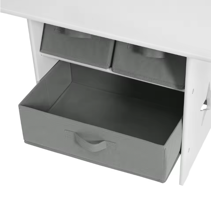 Kindertafel met 2 Stoelen en Opbergruimte – Kindermeubelset voor Leren en Spelen
