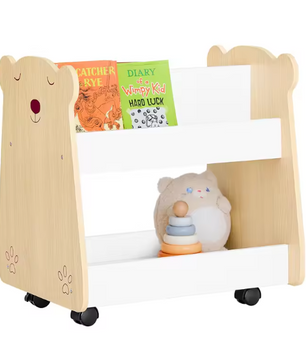 Kinderopbergkast met Wielen – Organizer voor Boeken en Speelgoed
