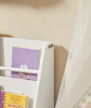 Kinder Wandgarderobe met Krijtbord en Opbergvakken – Boekenplank en Kapstok voor Kinderkamer