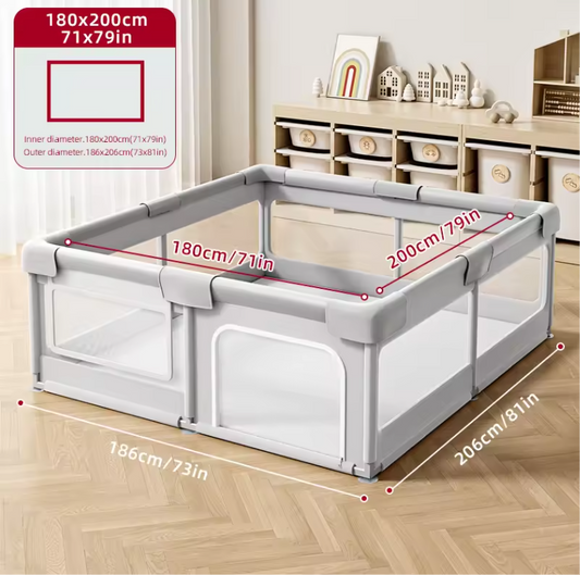 Veilige Baby Box / Kinder Speelhek – Speelruimte met Schuimbescherming voor Kinderen van 0–6 Jaar