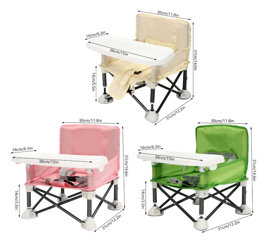 Opvouwbare Baby Boosterstoel – Draagbare Kinderstoel voor Thuis en Onderweg (0–2 jaar)
