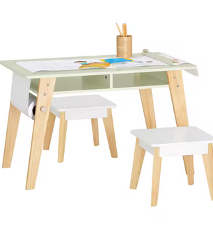 Kinder Tafel met 2 Stoelen en Opbergruimte – Creatieve Speel- en Leerset