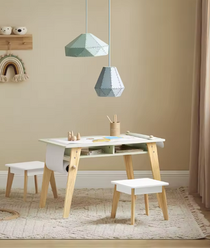 Kinder Tafel met 2 Stoelen en Opbergruimte – Creatieve Speel- en Leerset