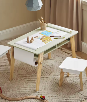Kinder Tafel met 2 Stoelen en Opbergruimte – Creatieve Speel- en Leerset