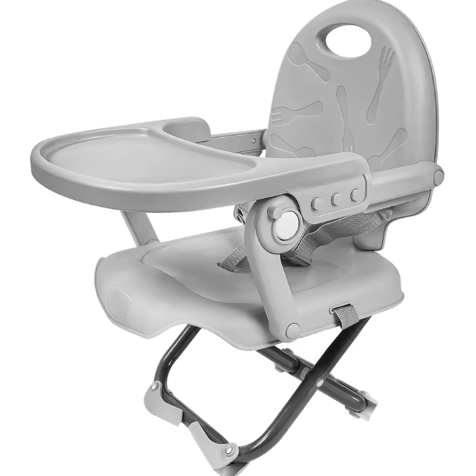 Opvouwbare Baby Zitverhoger met Afneembaar Dienblad – Compact en Draagbaar