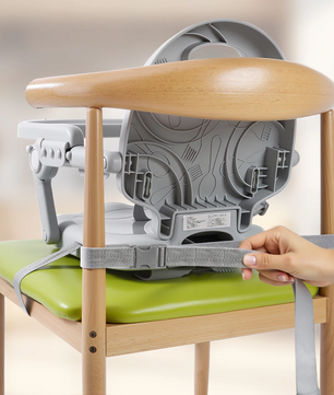 Opvouwbare Baby Zitverhoger met Afneembaar Dienblad – Compact en Draagbaar