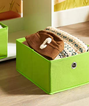 Kindergarderobe met Plank, 2 Haken en Opbergdozen – Kinderkamer Kast 110 cm