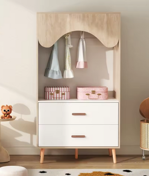 Moderne Kindergarderobe met Kledingstang en Lades – Open Kledingkast